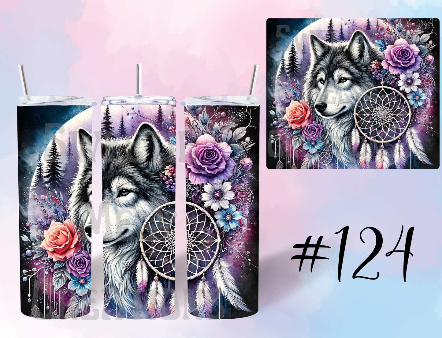 20oz Wolf Tumbler