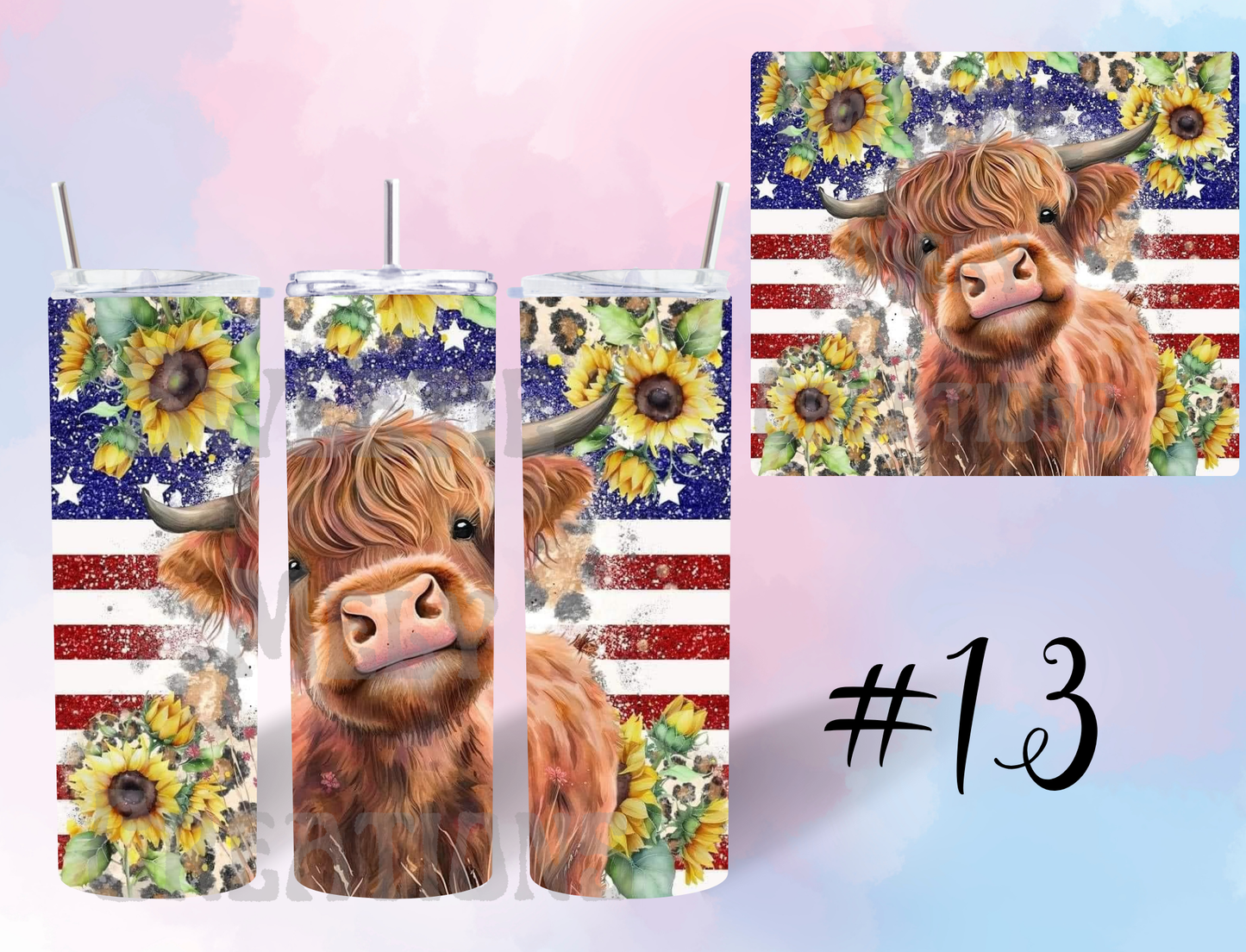 20oz Highland Cow Tumbler