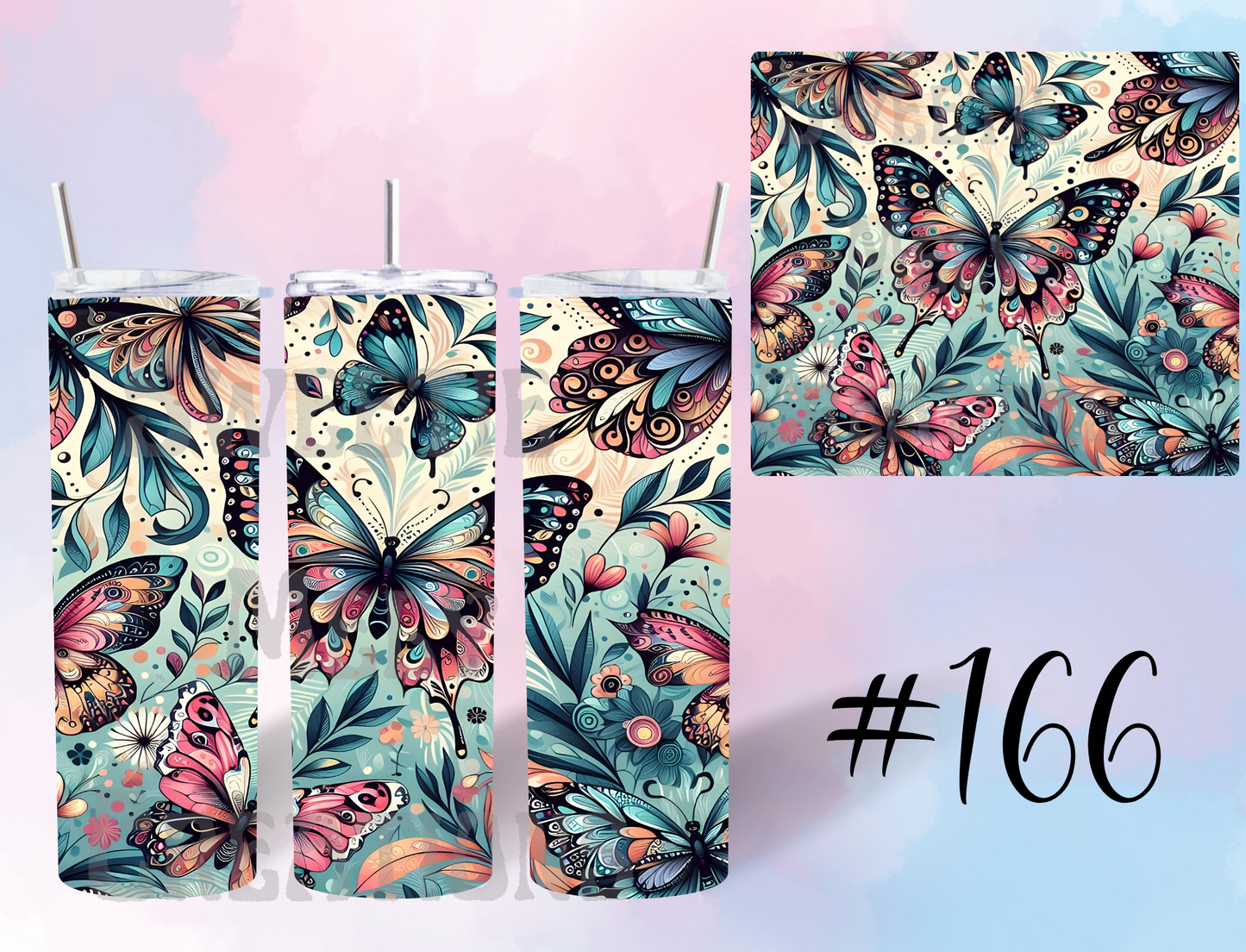 20oz Butterflies Tumbler