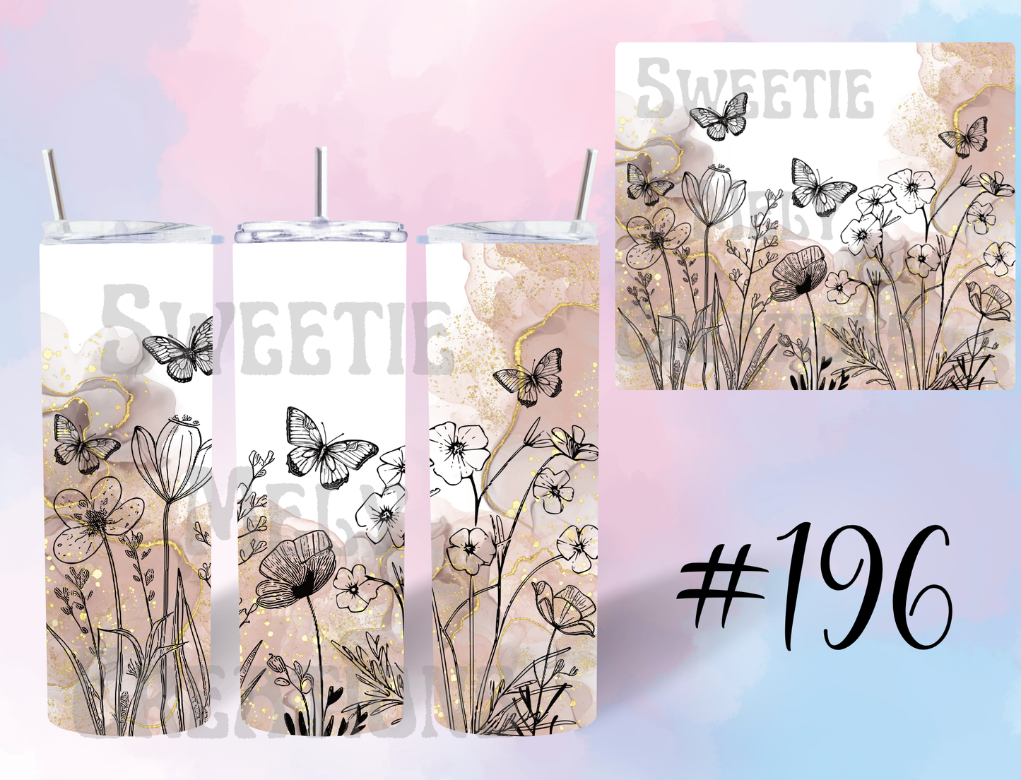 20oz Flowers Tumbler