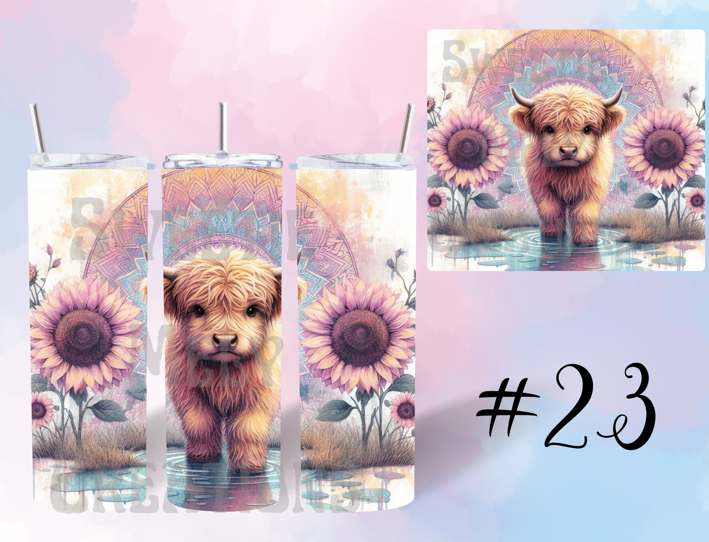 20oz Highland Cow Tumbler