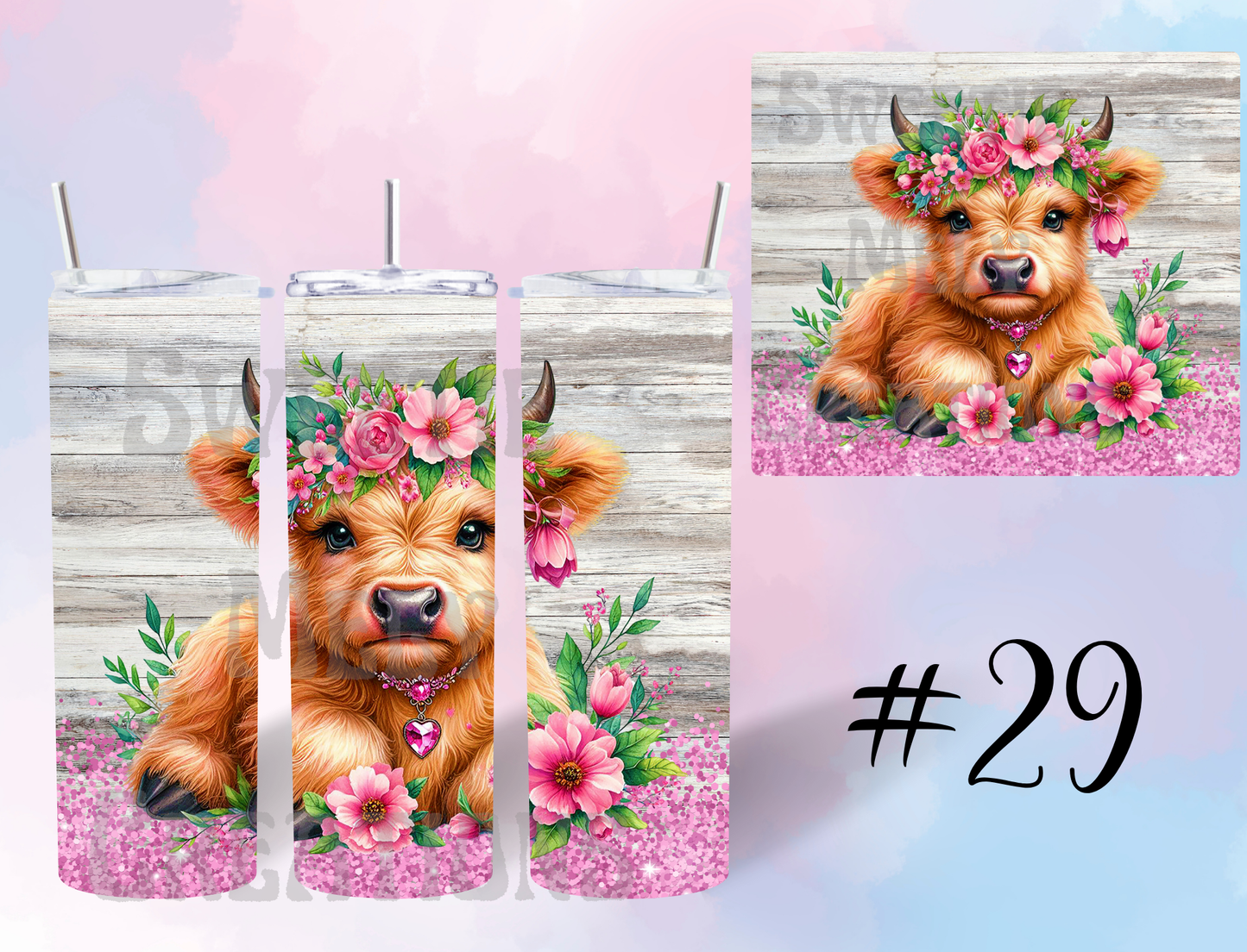 20oz Highland Cow Tumbler