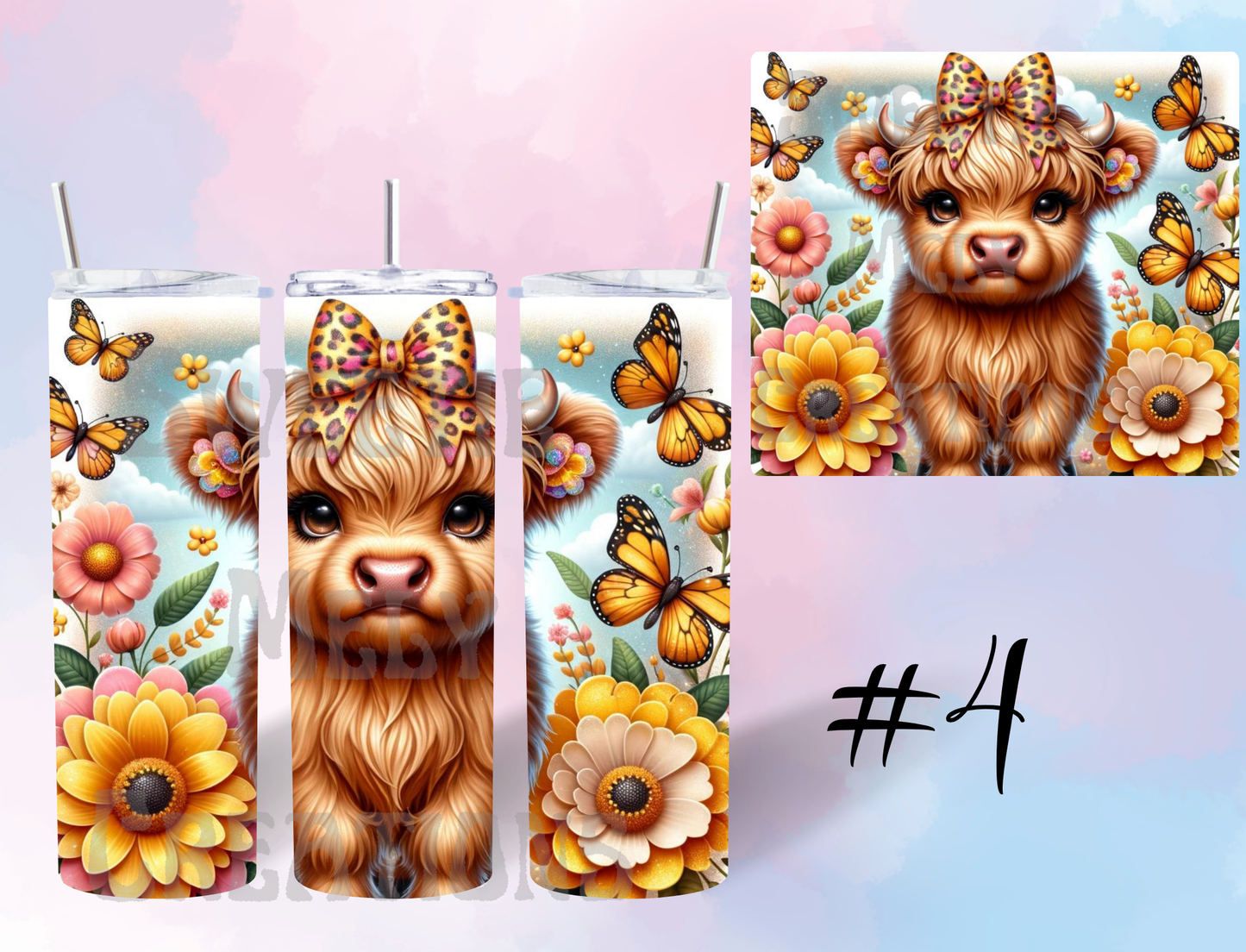20oz Highland Cow Tumbler