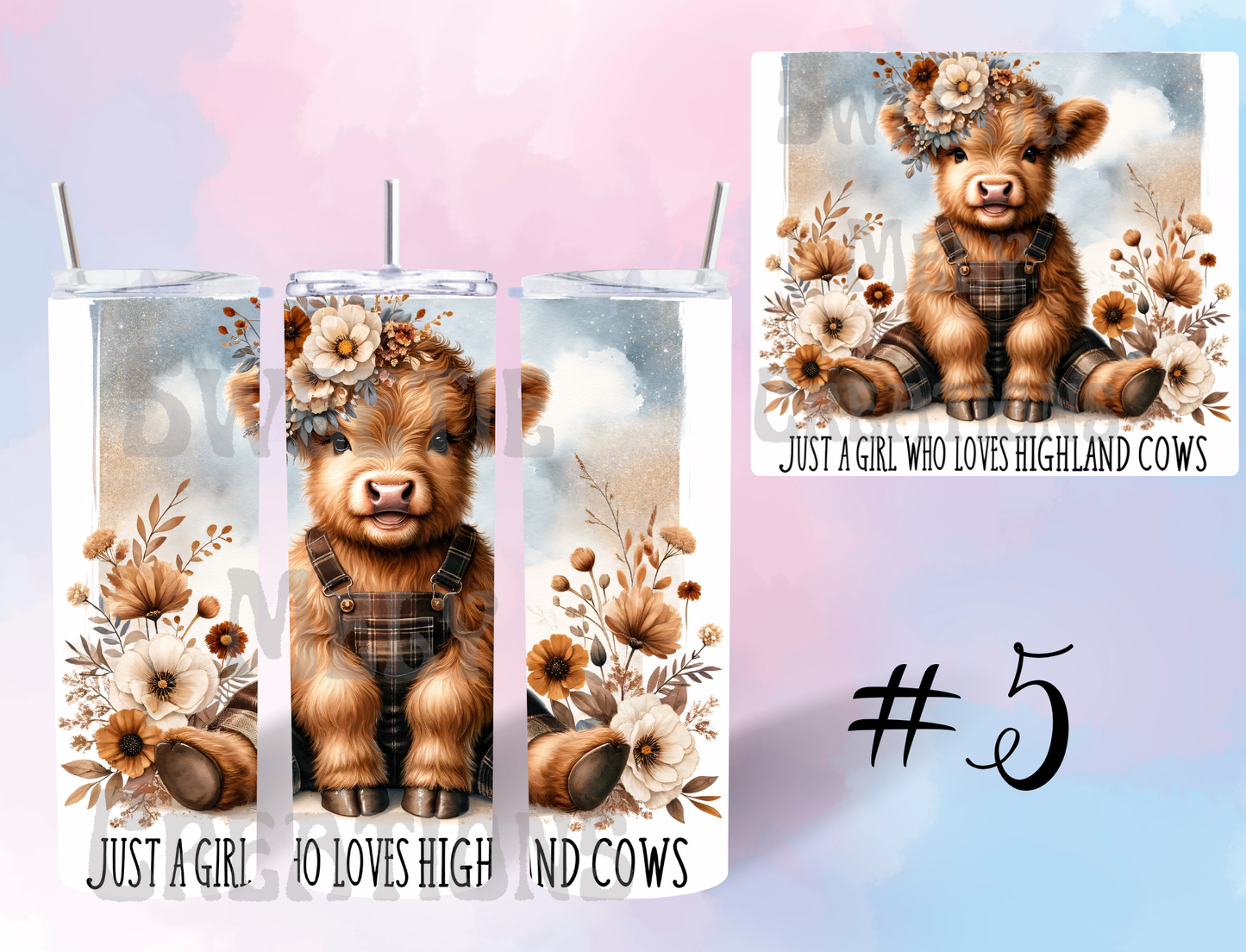 20oz Highland Cow Tumbler