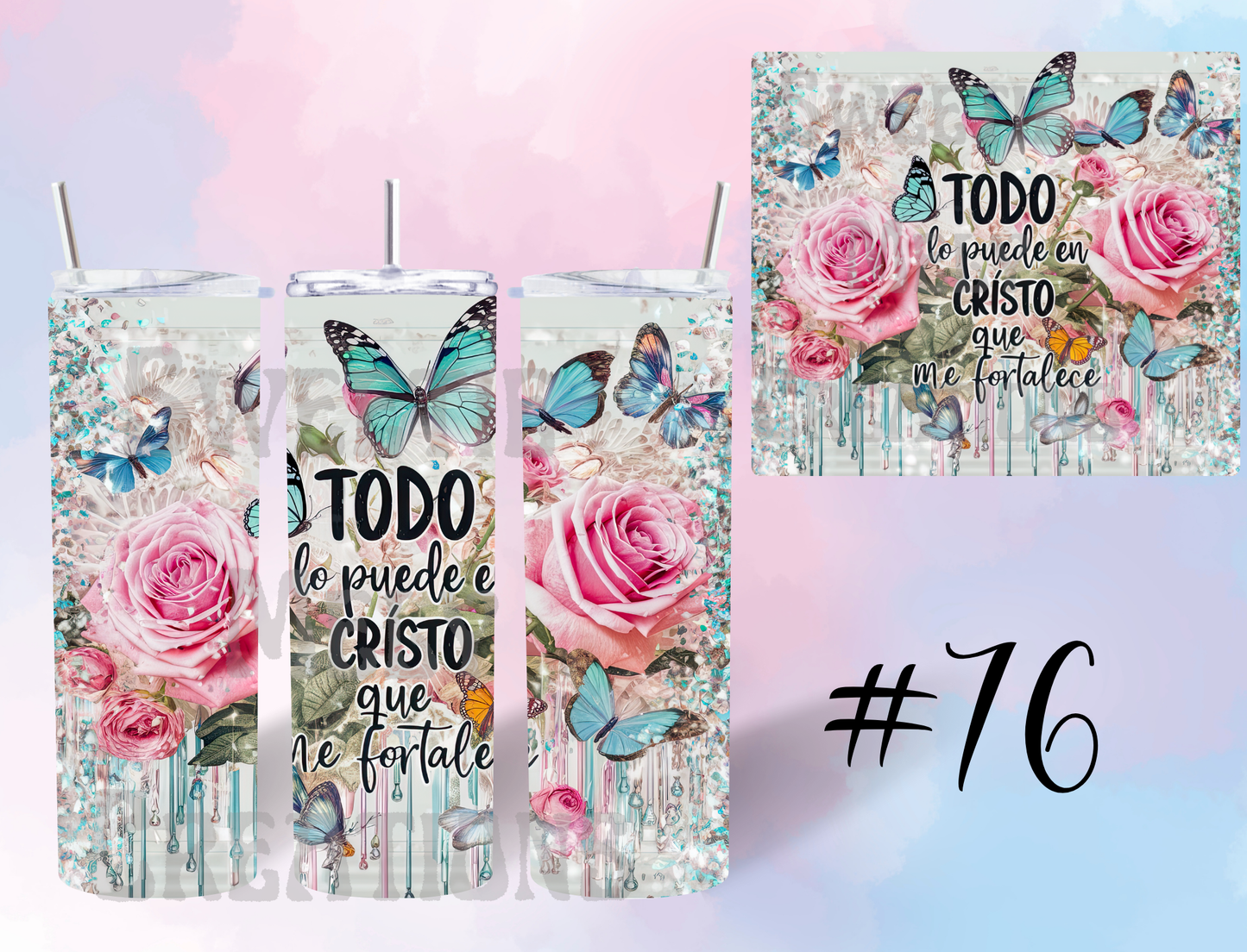 20oz Religious Spanish Tumbler
