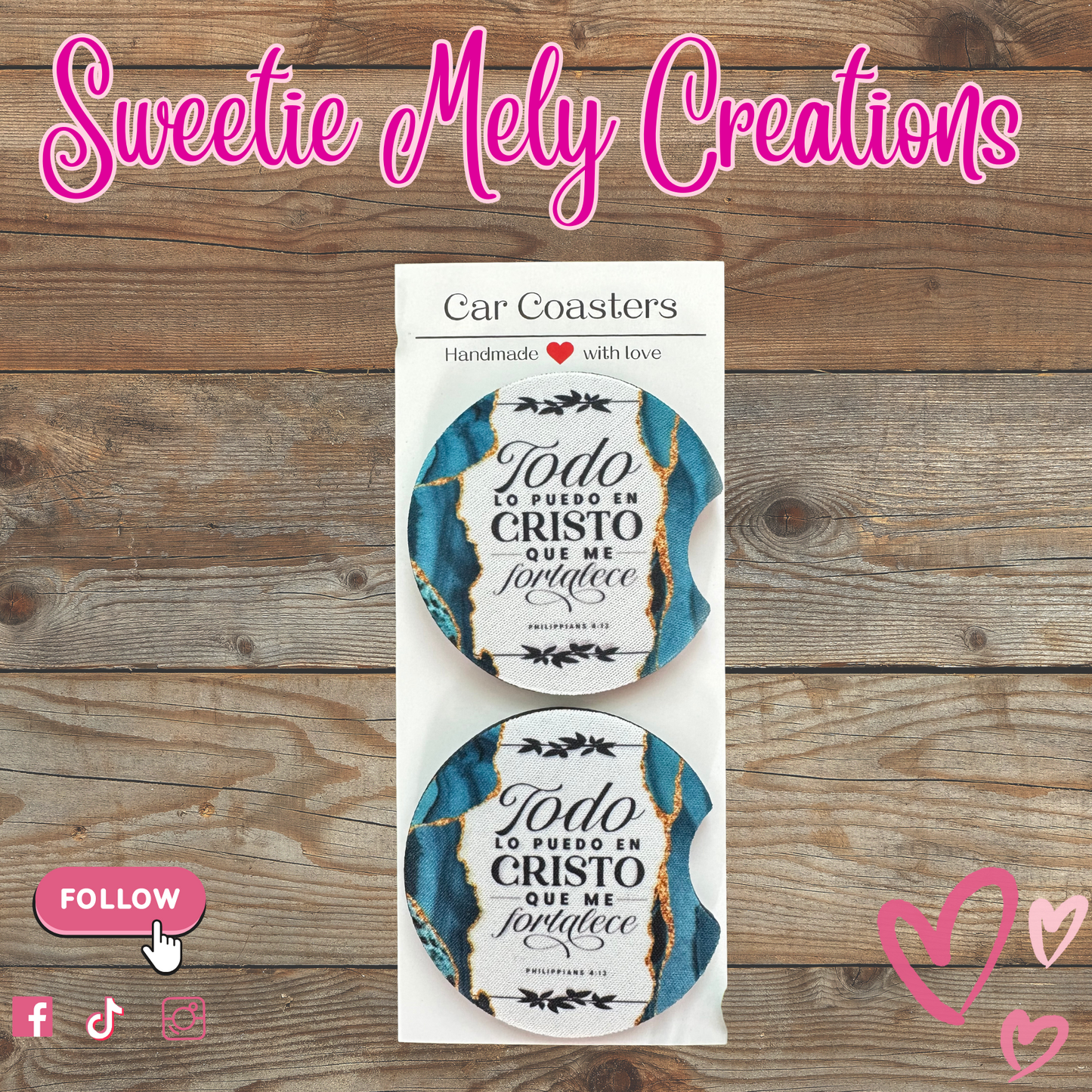 Todo En Cristo... Car Coaster