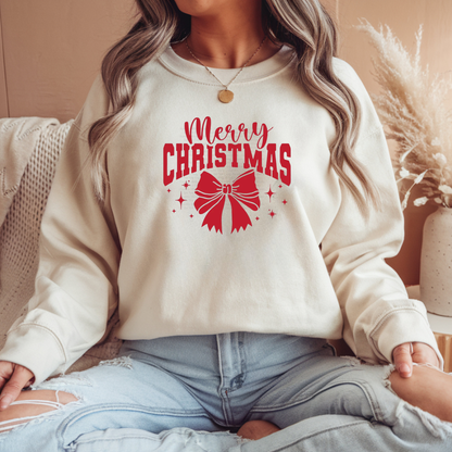 MERRY CHRISTMAS BOW SWEATSHIRT