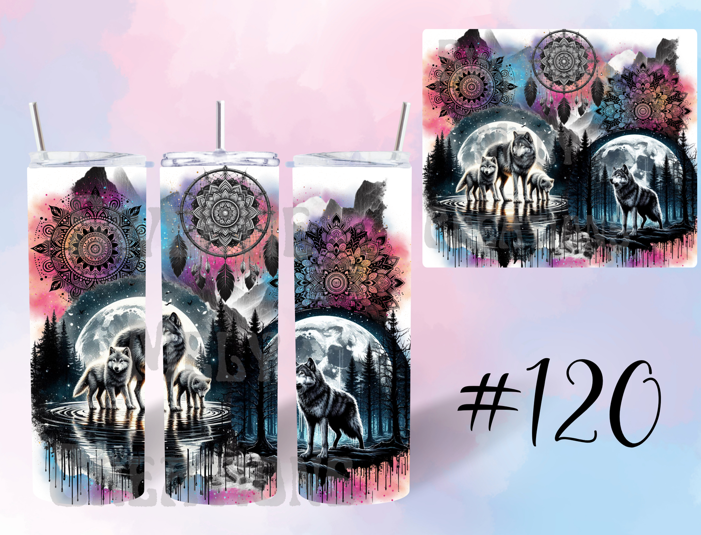 20oz Wolf Tumbler