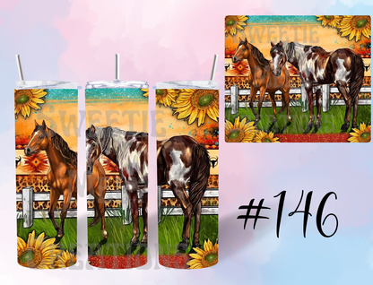 20oz Horses Tumbler