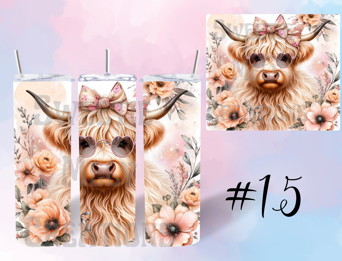 20oz  Highland Cow Tumbler