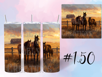 20oz Horses Tumbler