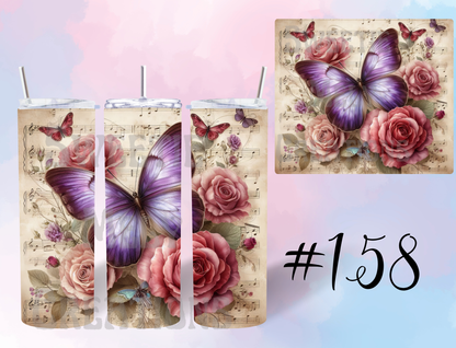 20oz Butterflies Tumbler