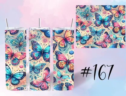 20oz Butterflies Tumbler
