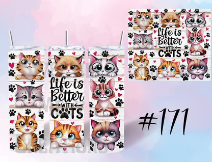 20oz Cat Tumblers