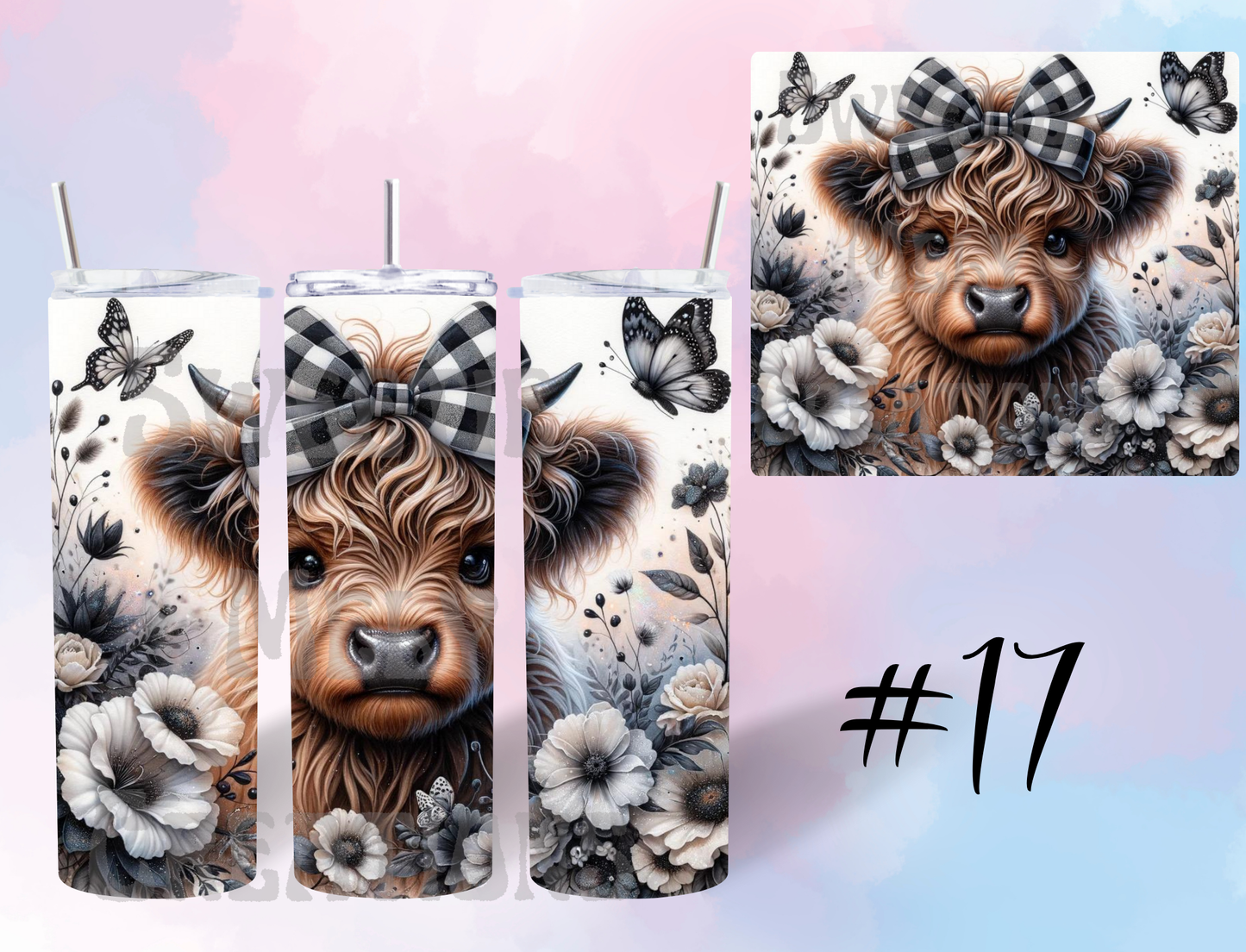 20oz  Highland Cow Tumbler