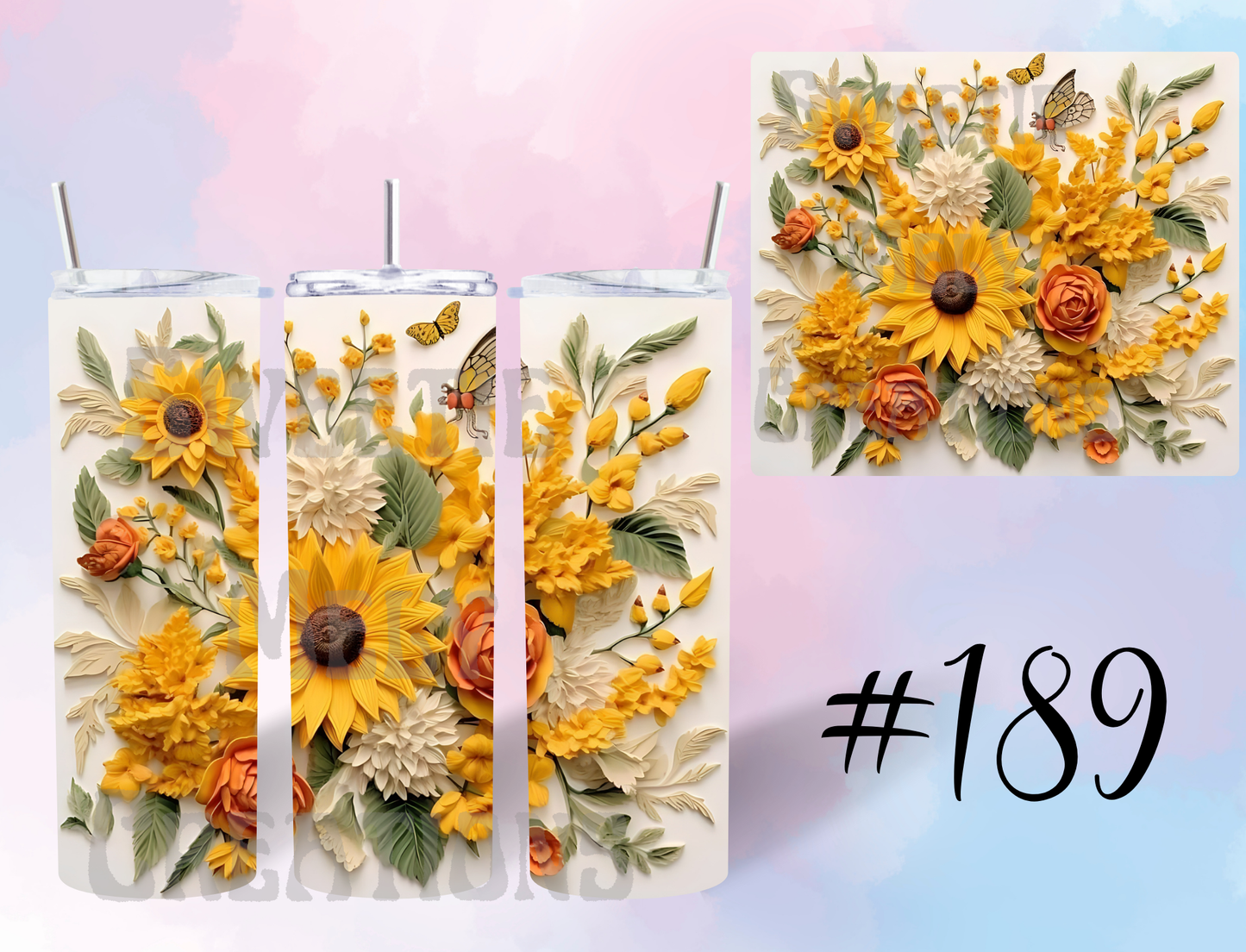20oz Flowers Tumbler
