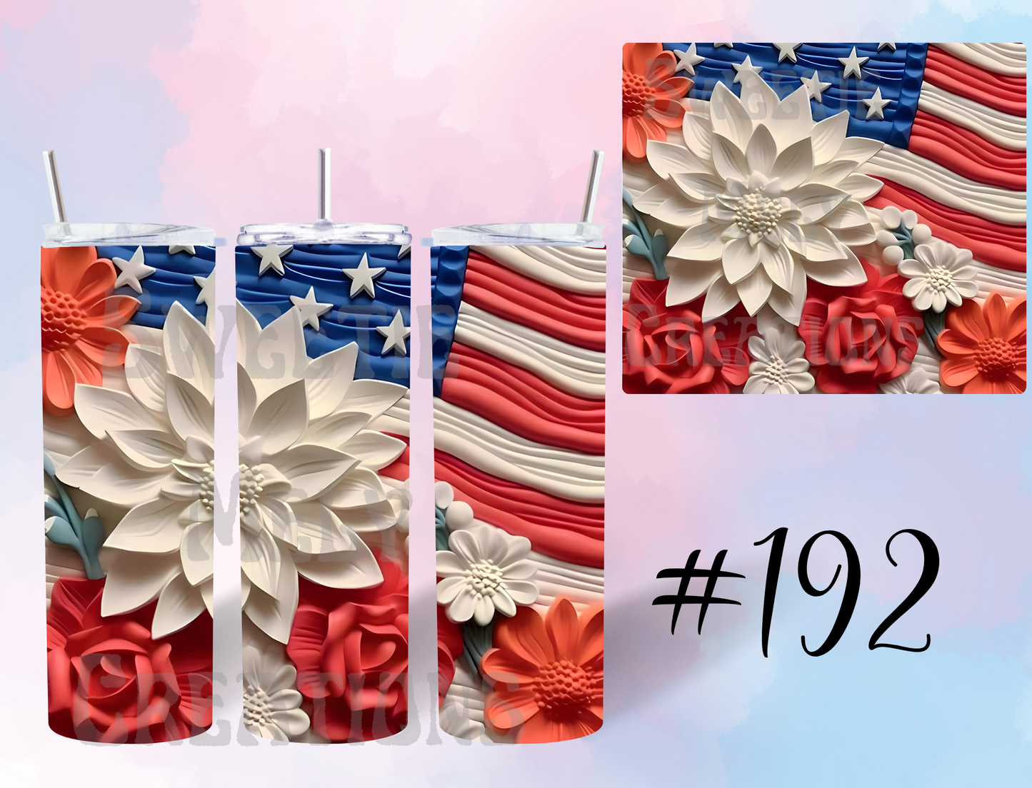 20oz Flowers Tumbler
