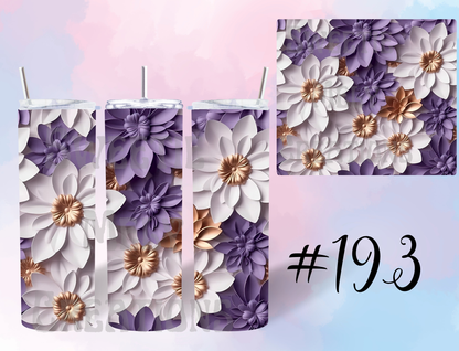 20oz Flowers Tumbler