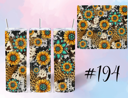 20oz Flowers Tumbler