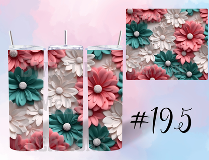 20oz Flowers Tumbler