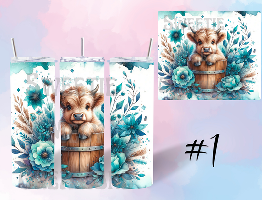 20oz  Highland Cow Tumbler
