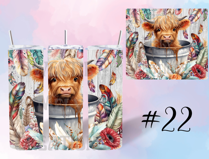 20oz  Highland Cow Tumbler