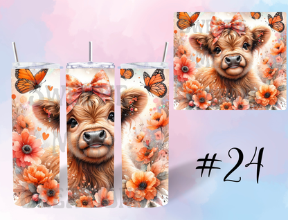 20oz  Highland Cow Tumbler