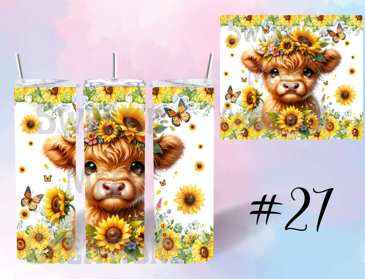 20oz  Highland Cow Tumbler