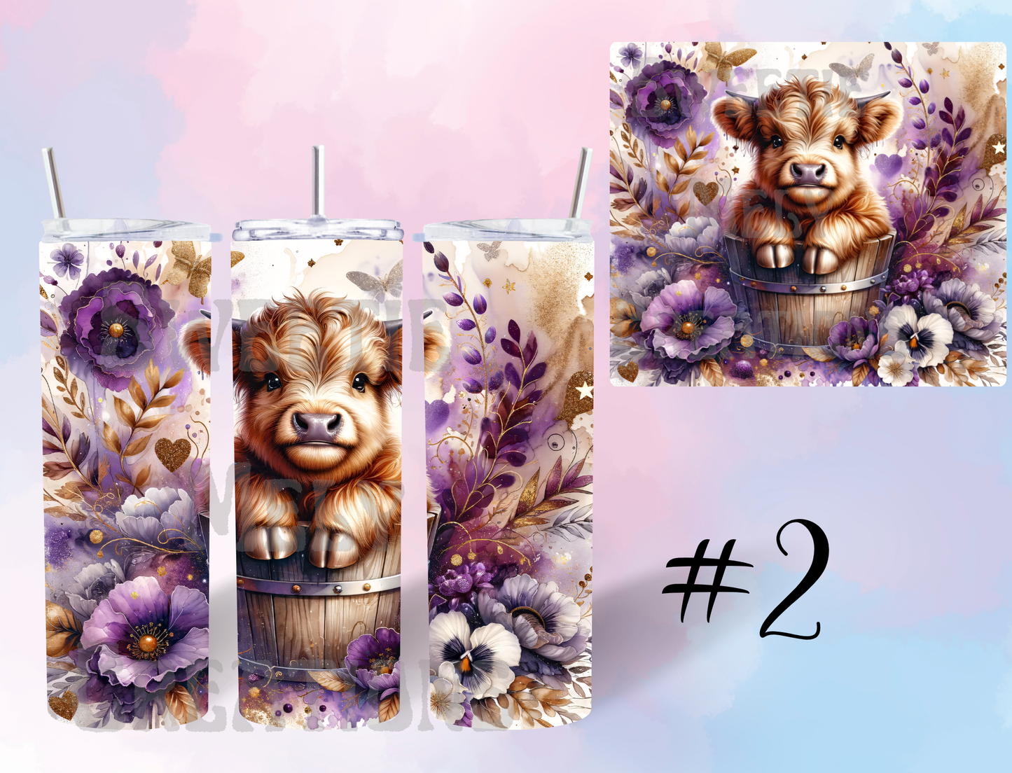 20oz  Highland Cow Tumbler