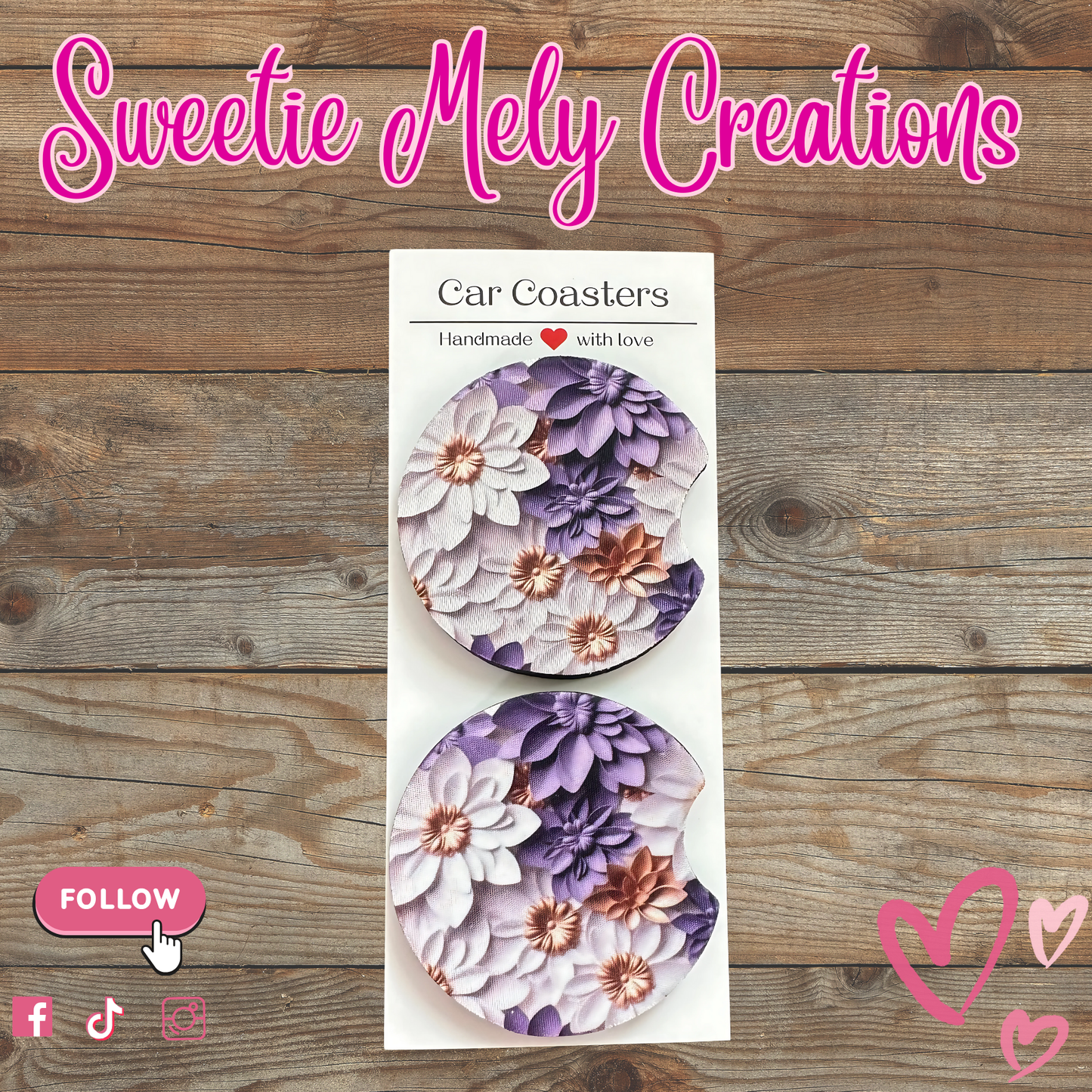 Flowers Car Coaster