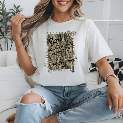 God is Within Her Camo Shirt