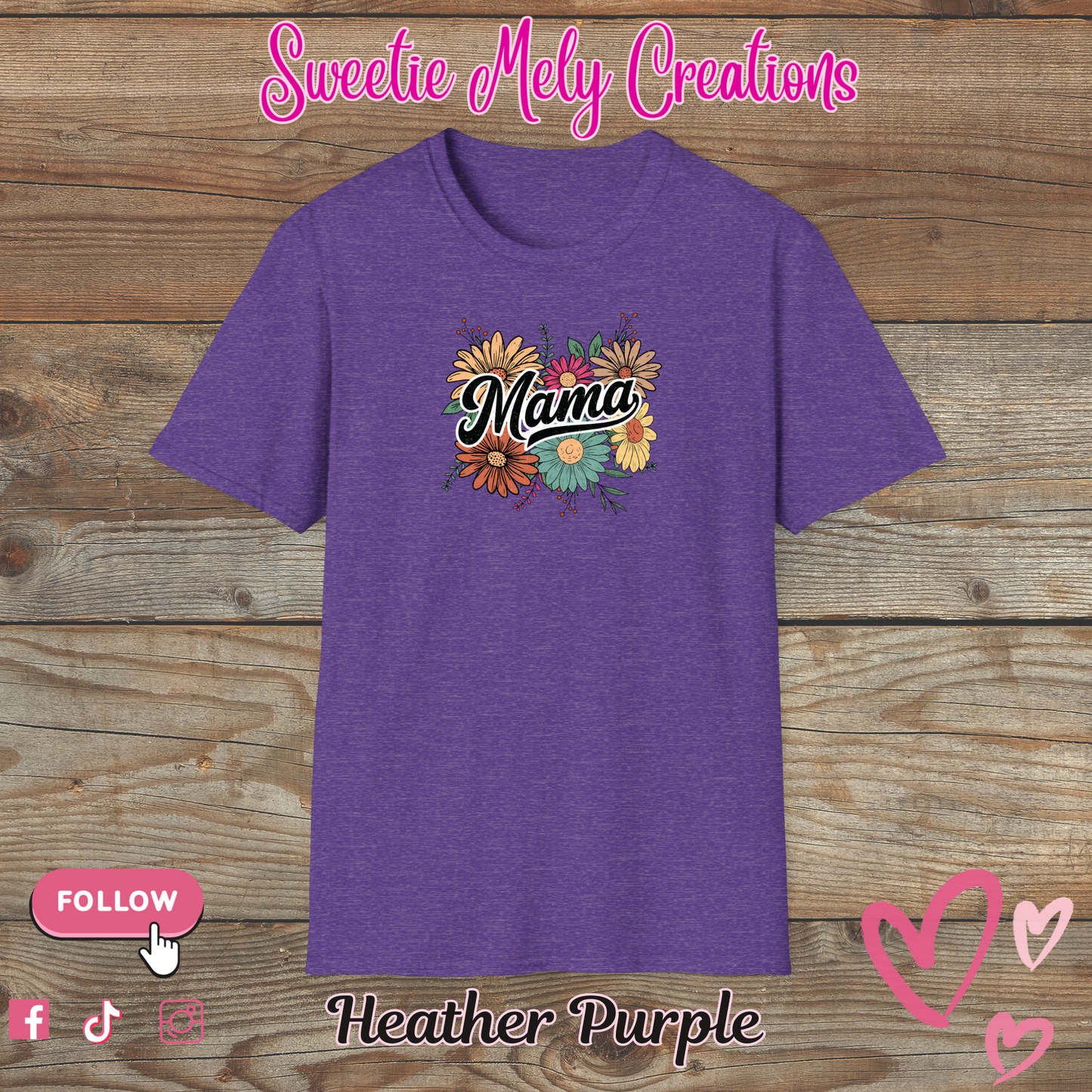 Retro Floral Mama T shirt