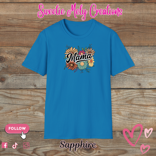 Retro Floral Mama T shirt